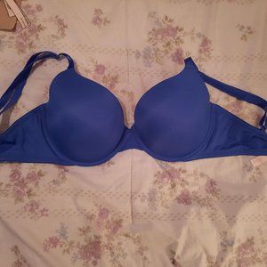 Pink Victoria's Secret tshirt bra 36DD blue
